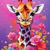 Floral Giraffe Paint By Number