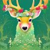 Flowers Antlers Deer Paint By Number