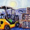 Forklift Abstract Art Paint By Number