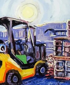 Forklift Abstract Art Paint By Number