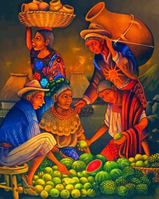 Fruit Sellers Paint By Numbers