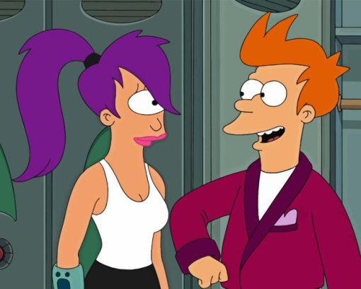 Fry And Leela Paint By Number