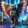 Futurism Owl Wings Paint By Numbers