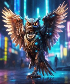 Futurism Owl Wings Paint By Numbers