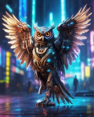 Futurism Owl Wings Paint By Numbers