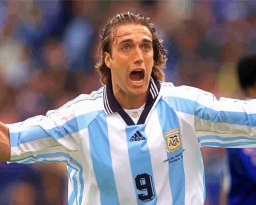 Gabriel Batistuta Player Paint By Numbers