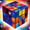 Galaxy Rubiks Cube Paint By Number