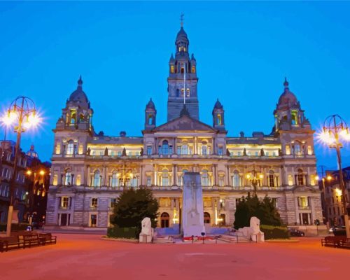 Glasgow City Central Chambers Paint By Number