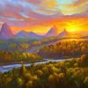 Glass House Mountains Paint By Number