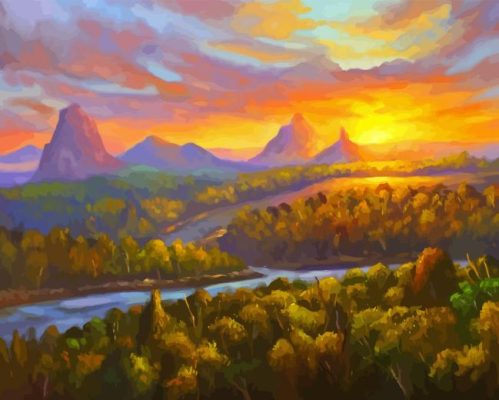 Glass House Mountains Paint By Number