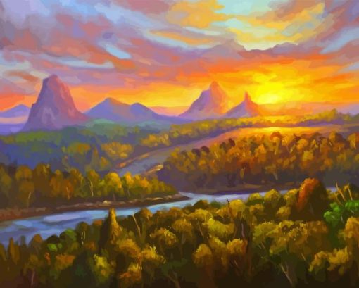 Glass House Mountains Paint By Number