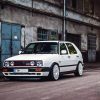 White Golf 2 GTI Paint By Numbers