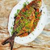 Grilled Pompano Fish Paint By Number