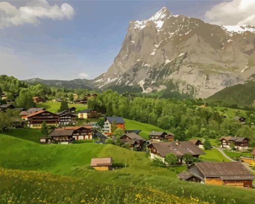 Grindelwald In Switzerland Paint By Numbers