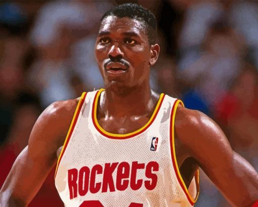 Hakeem Olajuwon Basketballer Paint By Numbers