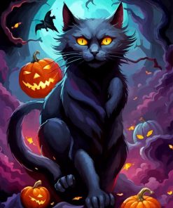 Halloween Cat Paint By Numbers