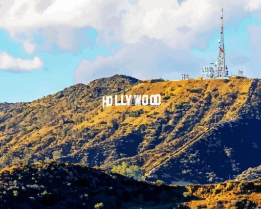 Hollywood Sign Paint By Number