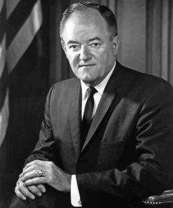 Monochrome Hubert Humphrey Paint By Numbers