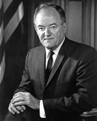 Monochrome Hubert Humphrey Paint By Numbers