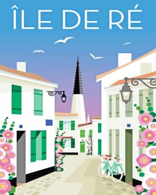 Ile De Re France Poster Paint By Number