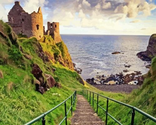 Ireland Dunluce Castle Paint By Number