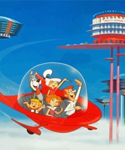 Jetsons Cartoon Paint By Number