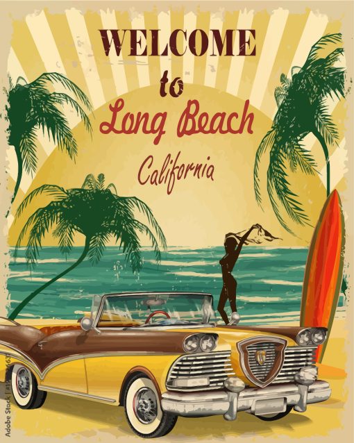 Long Beach California Paint By Number