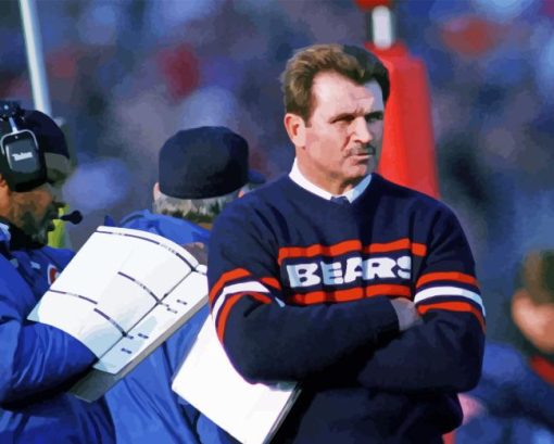 Mike Ditka Football Coach Paint By Numbers