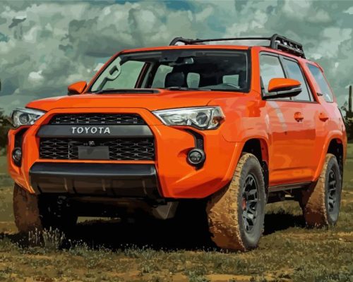 Orange Toyota 4Runner Paint By Numbers