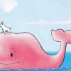Pink Whale With Dog Paint By Numbers