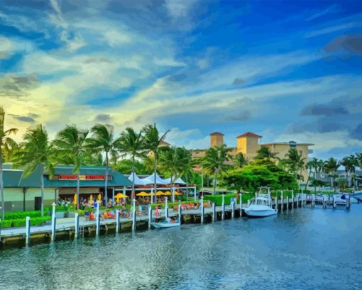 Pompano Beach Harbour Paint By Numbers