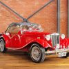 Red MG TD Vintage Car Paint By Numbers