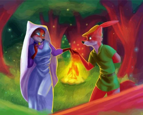 Robin Hood And Lady Marian Paint By Number