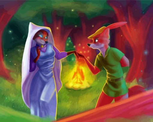 Robin Hood And Lady Marian Paint By Number