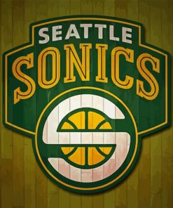 Seattle Supersonics Logo Paint By Number