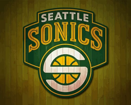 Seattle Supersonics Logo Paint By Number