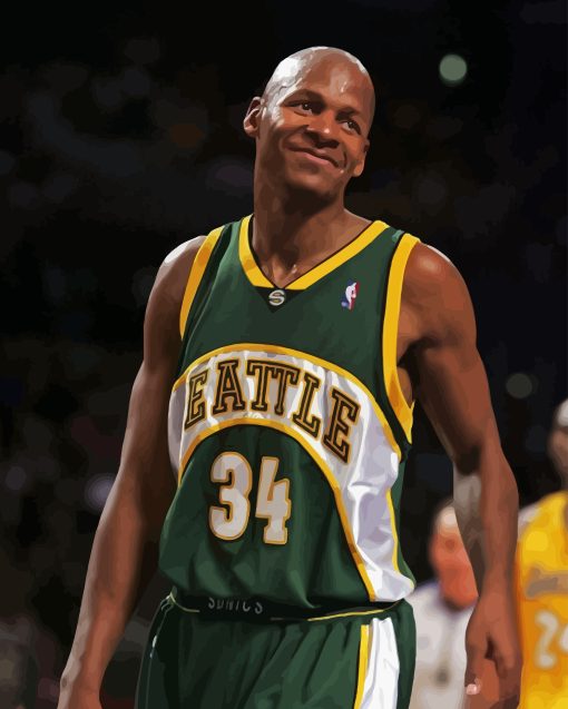 Seattle Supersonics Player Paint By Numbers