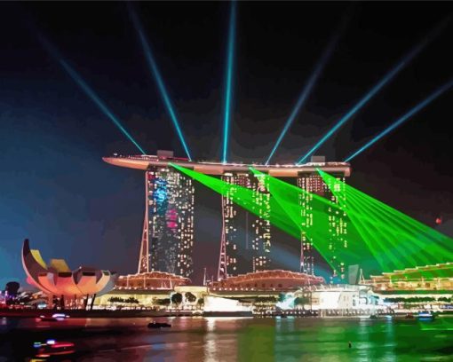 Singapore Light Show Paint By Number