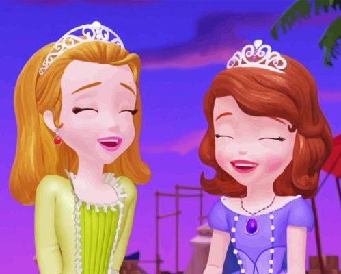 Sofia The First And Amber Paint By Numbers