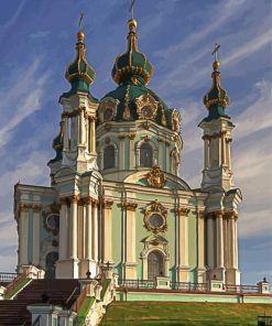 St Andrews Church In Kiev Ukraine Paint By Number