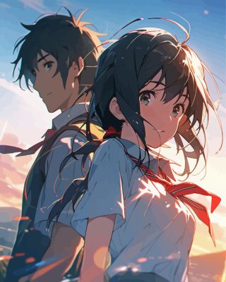 Taki And Mitsuha Paint By Number