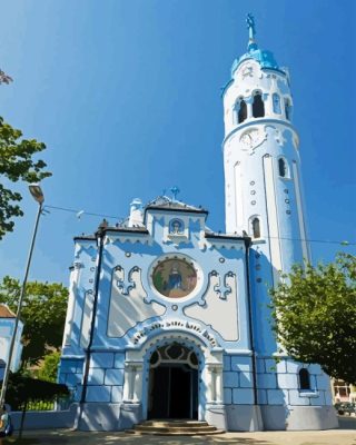 The Blue Church Paint By Numbers