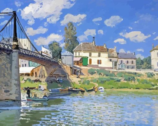 The Bridge At Villeneuve La Garenne Paint By Number