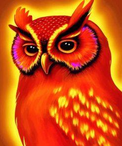 The Orange Owl Paint By Number