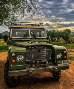 Vintage Land Rover Car Paint By Numbers