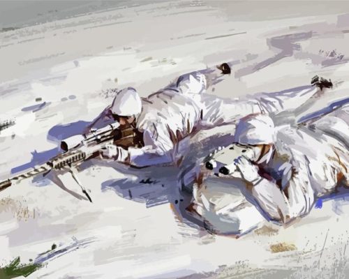 Abstract Snow Snipers Paint By Numbers