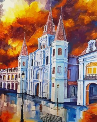 Abstract St Louis Cathedral Paint By Numbers