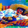 Abstract Mexican Cowboy Resting Paint By Number