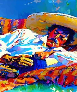 Abstract Mexican Cowboy Resting Paint By Number