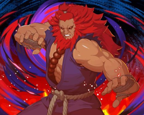 Akuma Street Fighter Paint By Numbers